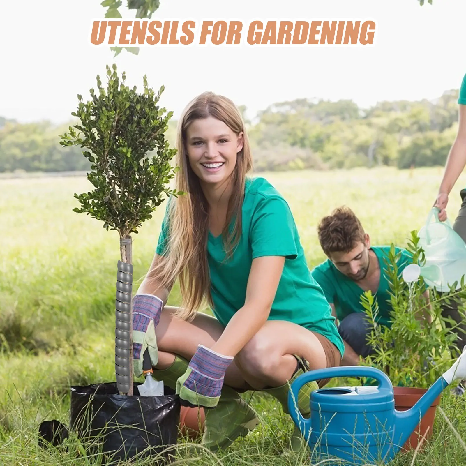 

4pcs Spiral Tree Guard Plastic Tree Trunk Protector For Bark Damage Garden Protection From Deer Rabbits Squirrels Animals