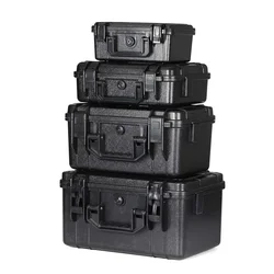 Waterproof Safety Case ABS Plastic Tool Box Outdoor Tactical Dry Box Sealed Safety Equipment Storage Outdoor Tool Container