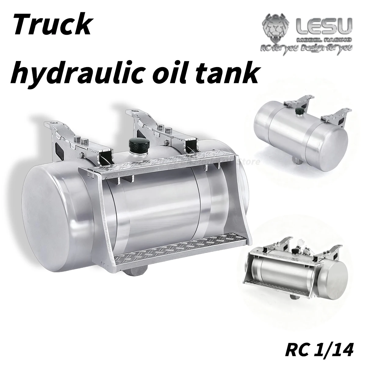 LESU Metal Hydraulic Oil Tank GW-K006 GL Model USA Style Truck for 1/14 Tamiya RC Tractor King Hauler Globe Liner Upgrade Parts