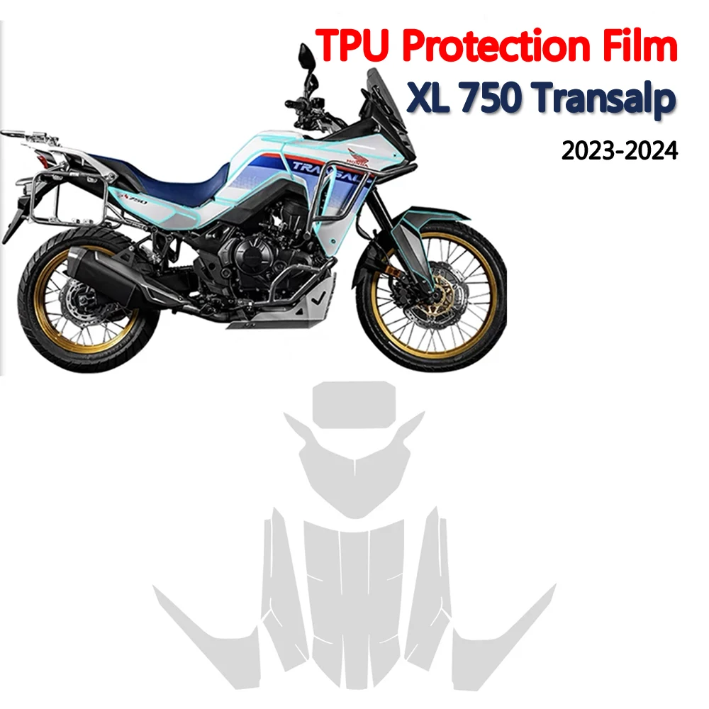 For HONDA XL750 Anti-Scratch Set Body Paint Fairing Protection Sticker Kit XL 750 Transalp PPF Accessories TPU Protective Film