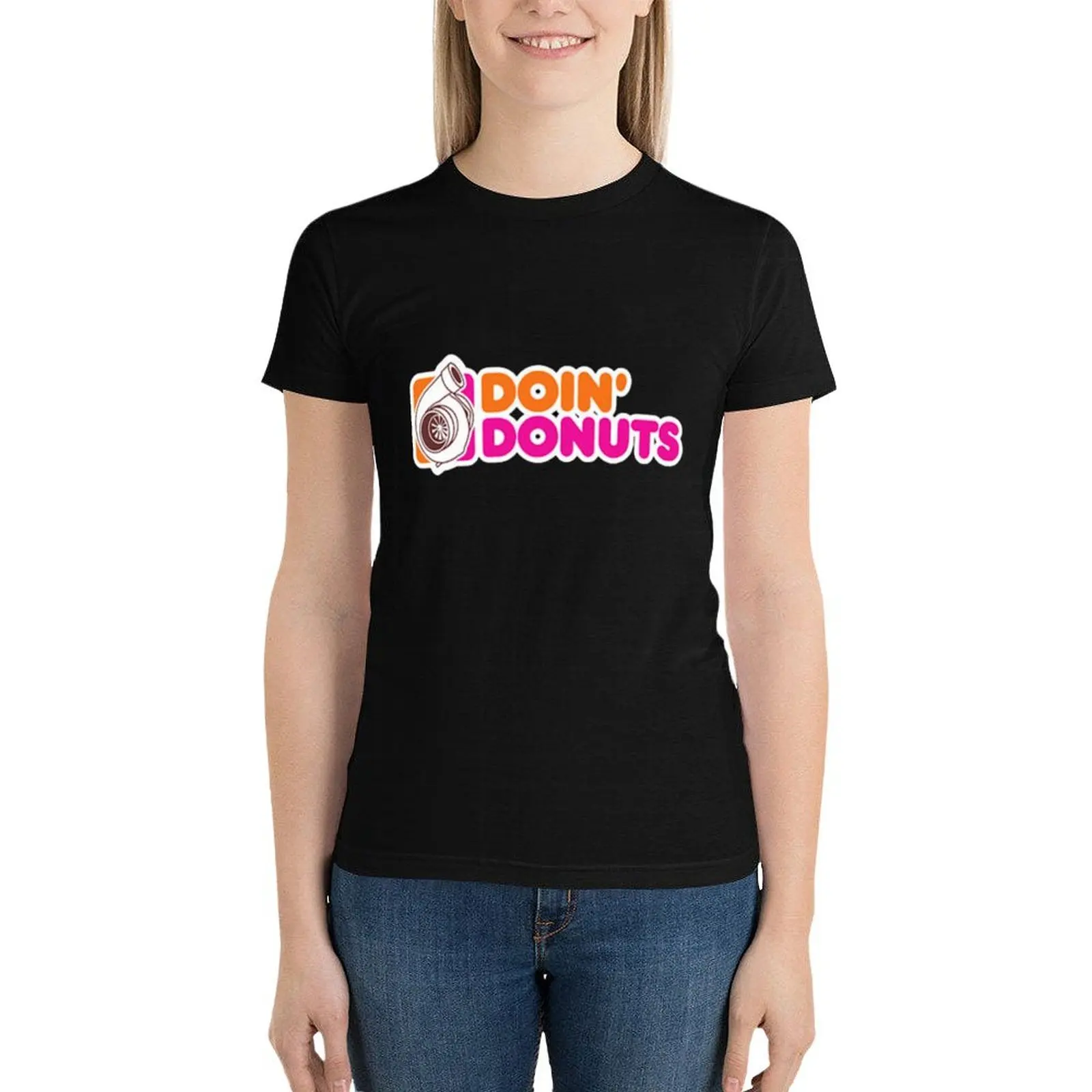 

Doin' Donuts T-Shirt kawaii clothes cute clothes summer tops aesthetic clothes Woman T-shirts