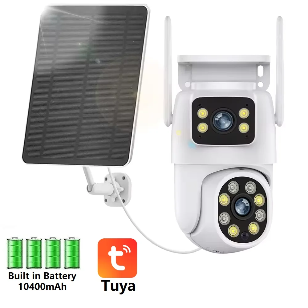 

Tuya Smart Life Solar Powered Battery Powered Wireless WiFi Camera PIR Human Detection Two Way Audio Color Night Vision IP66