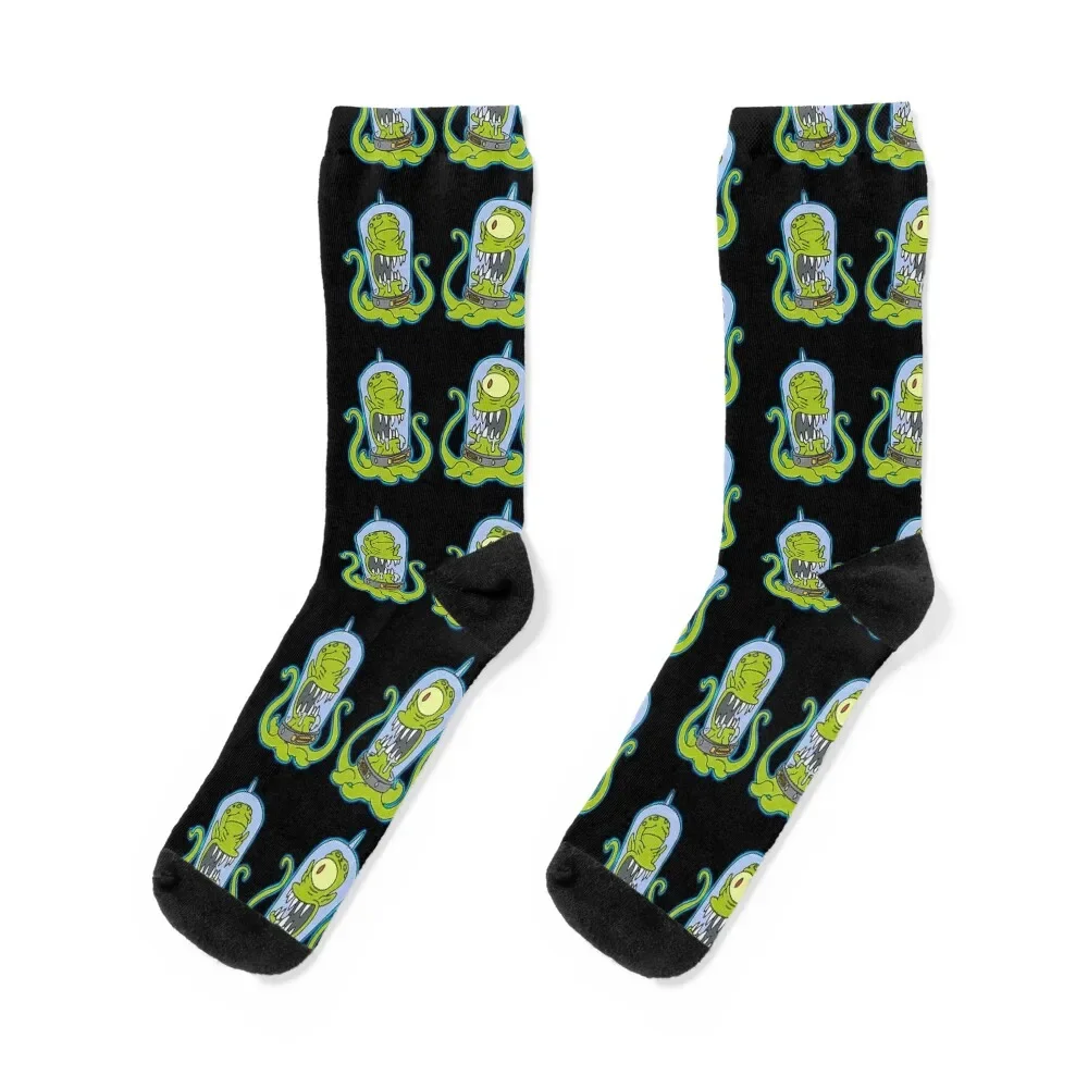 Kang and Kodos kawaii-Calcetines para hombre y mujer, calcetines para el suelo de la nieve