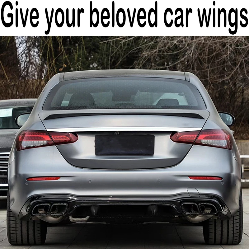 For 2016 17 18 19 20 21 22 Mercedes Benz E-Class W213 E200 E260 E300 Rear Trunk Lid Boot Car Spoiler Wings Tuning