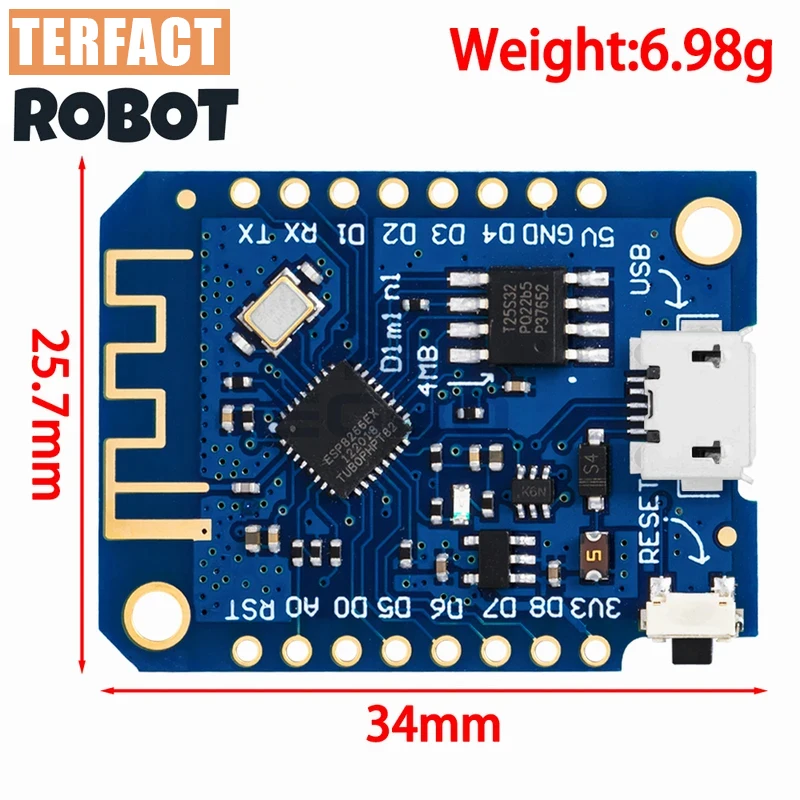 for Wemos D1 Mini V3.0 WIFI Internet of Things Development Board Based ESP8266 CH340G 4MB For Arduino Nodemcu V2 MicroPython