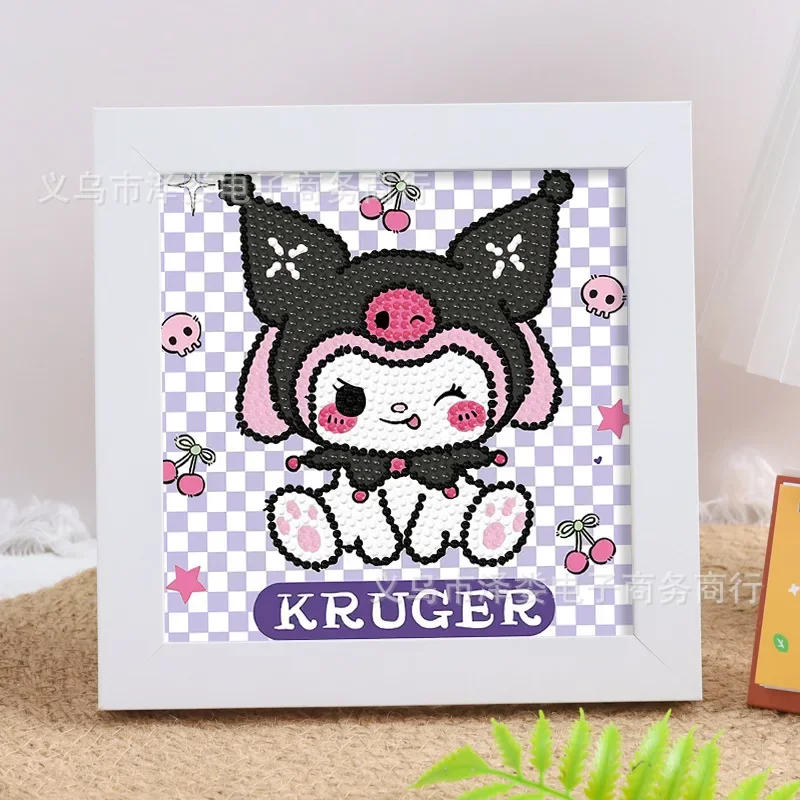 New Anime Kuromi DIY Diamond Painting Toys for Children\'s Creative Gift Kawaii Sanrio Melody Cross-stitch Handicrafts Home Decor