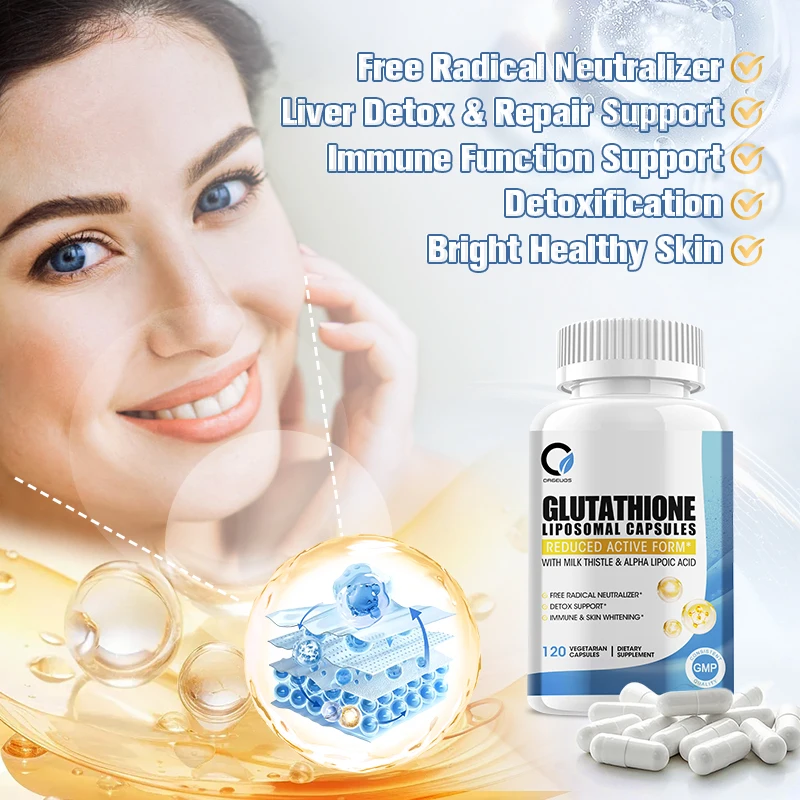 Liposomal Glutathione Capsules, Beautiful Skin, Adjust Skin Tone, Healthy Skin Care, Hair, Nails, Immune Support Whitening Skin