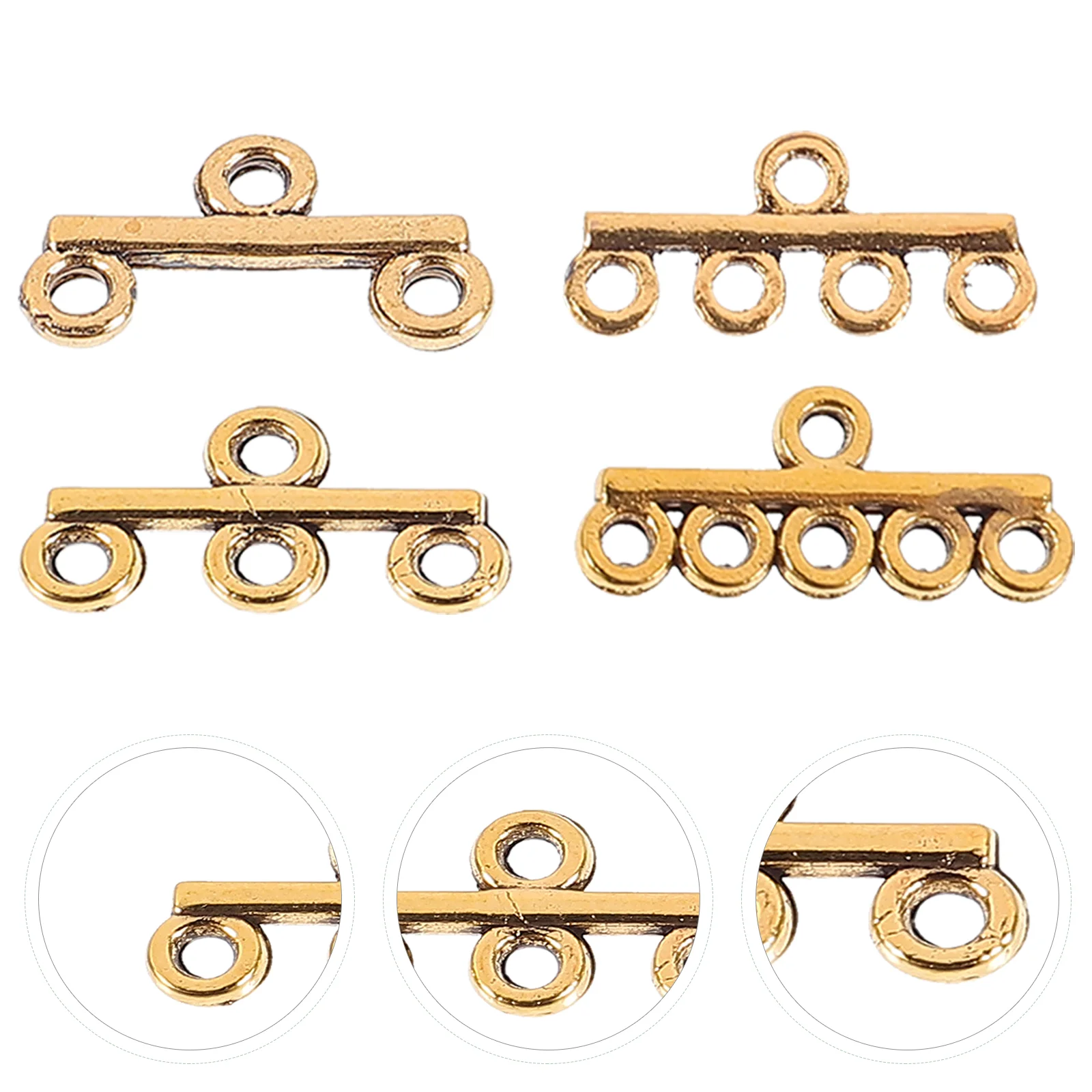 40 Pcs Bracelet Buckle DIY Jewelry Clasps Jewellery Breasted Connector Necklace Chain Connectors Making Alloy