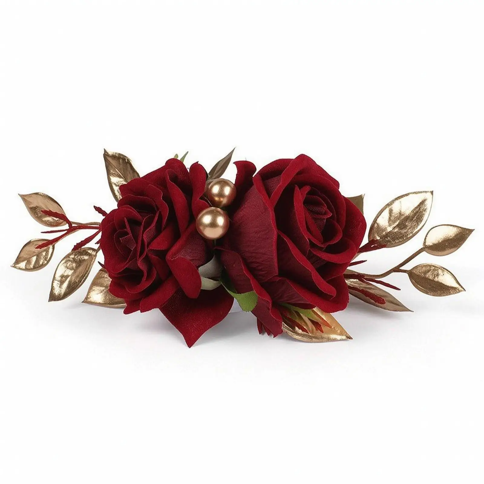 Red Rose Cake Topper Artificial Rose Cake Topper Lustrous Floral Spray for Brides, Culinary Artists, Wedding Cakes, Engagement
