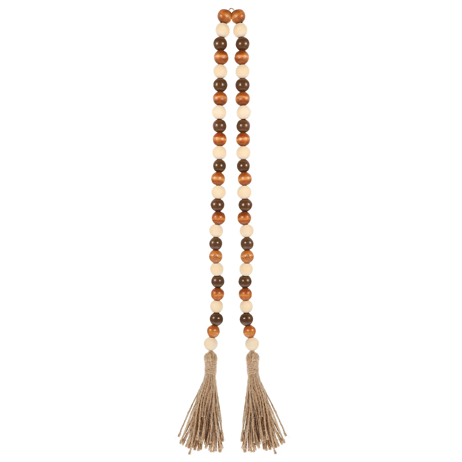 

Wooden Bead Pendant Hanging Tassel Garland Farmhouse Beads with Tassels Strand Decorations