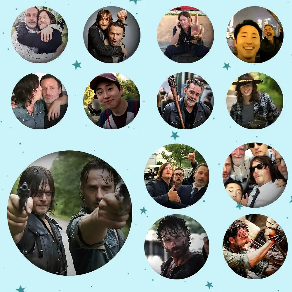 TV V-The Walking Dead Badges Tinplate Soft Button Pin Brooch Metal Badge Custom Jewelry Accessories Hat Bag Lapel