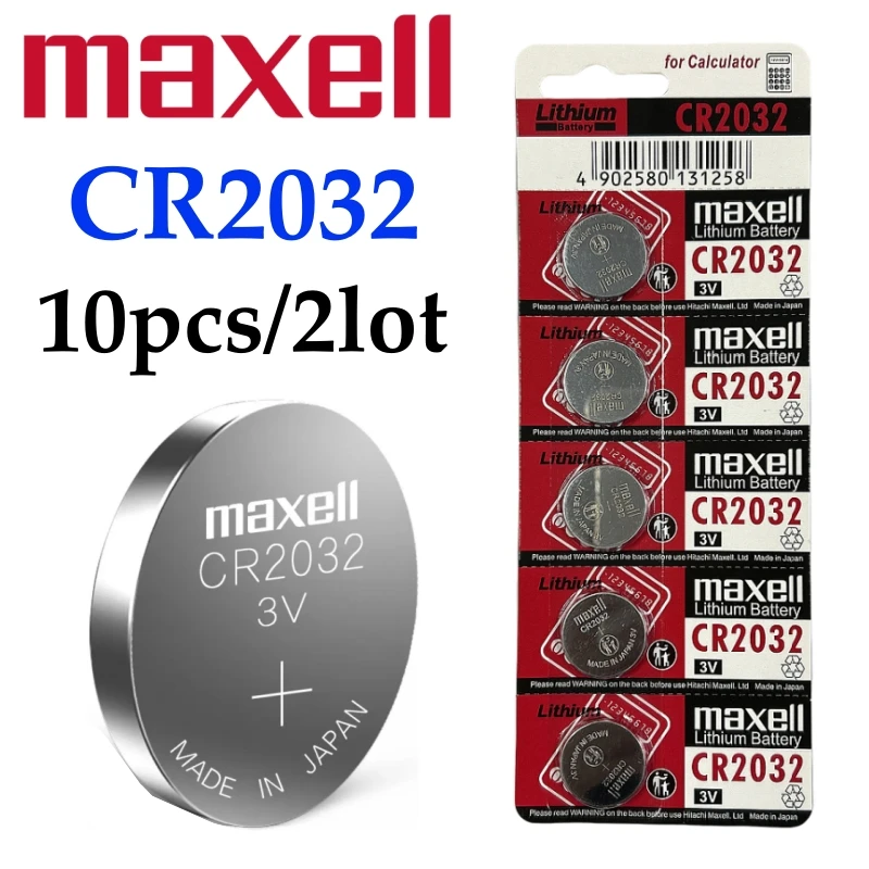 10pcs CR2032 Battery CR2025 CR2016 CR1632 CR1616 CR1620 CR1220 Lithium Battery CR2032 Batteria CR 2032