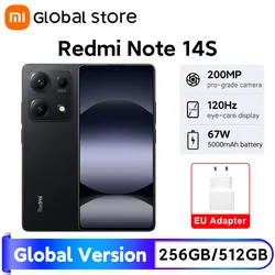 Global Version Xiaomi Redmi Note 14S Smartphone 200MP Camera 120Hz 6.67