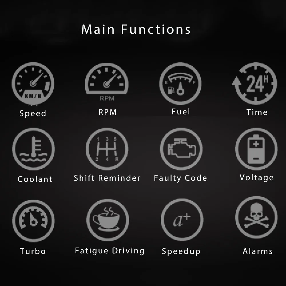 The latest car v41 OBD II overhead rise LED OBD display head-up display