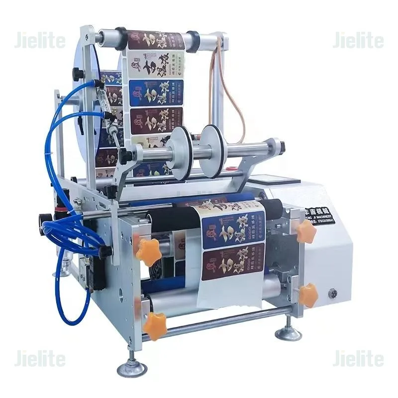 

Полуавтоматическая этикетировочная машина для круглых бутылок, этикетировочная машина для наклеек на бутылку вина, этикетировочная машина