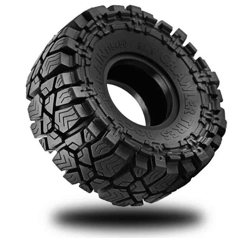 El vehículo de escalada a escala 1:10 utiliza neumáticos de 1,9 pulgadas - TRX4 Rui Tai RGT neumáticos de roca de fácil control.