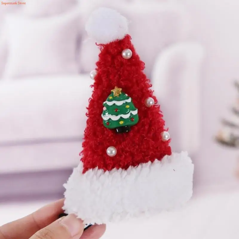 Q5WE Lovely Hair Clips Cartoon Santa Elk Hair Barrettes for Toddler Hair Decor