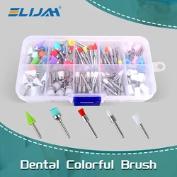 100pcs/Box Dental Prophy Brushes Denspay Disposable Thread Polishing Tapered Prophy Cup Prophylaxis Brushes Nylon Bristle Brush