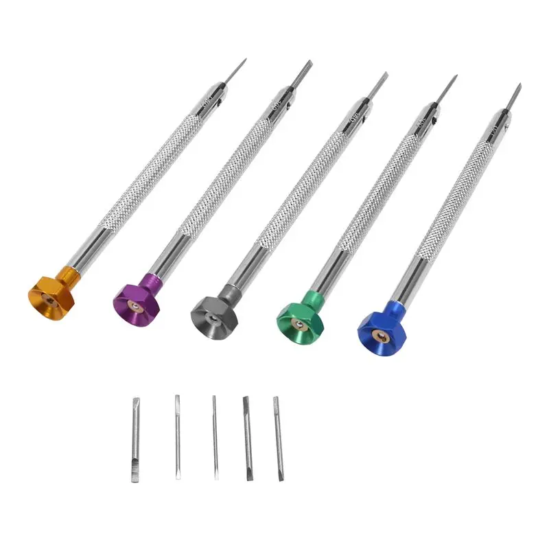 

5Pcs/Set 0.8-1.6Mm Steel Screwdriver For Watch Repairing Portable Watch Tools Band Removal With Pins Watchmaker Tools-A50M