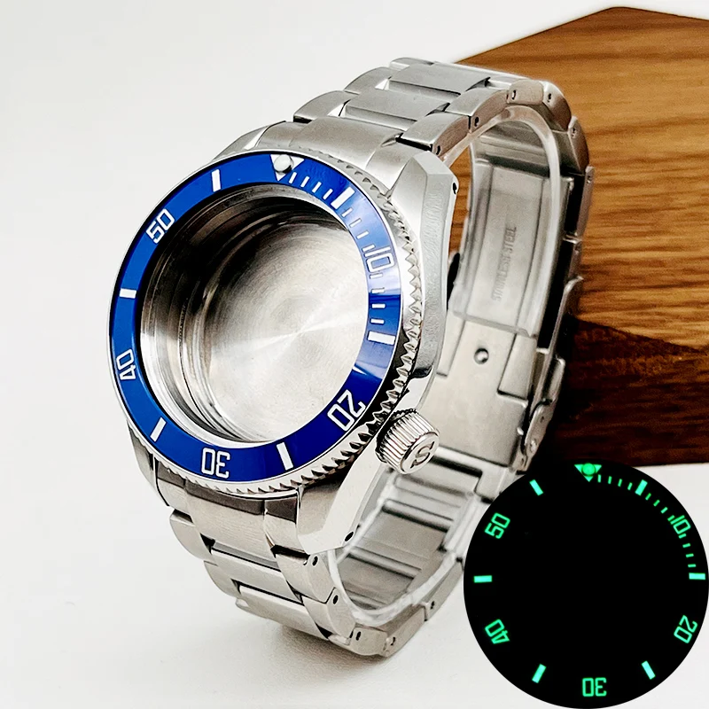 Mod SPB185 SPB187 NH35 Watch Case and 20m Bracelet Set Fit For 7S26 NH34 NH35 NH36 Movement Sapphire Glass Watch Cases and Strap - Image 2