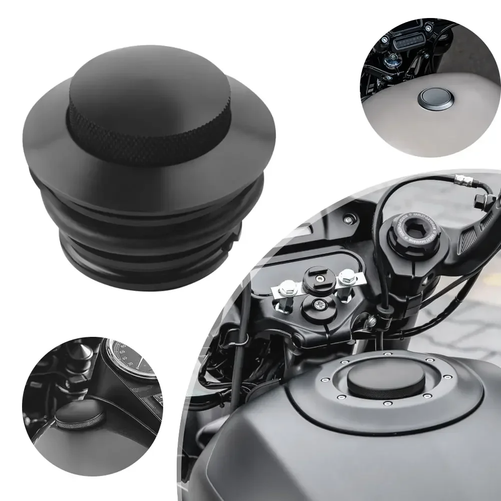 

Motorcycle Flush Pop Up Reservoir Gas Cap Vented Fuel Tank Cover For Harley Road Street Glide FLTRX FLTR FLHX FLHXS 1982-2010