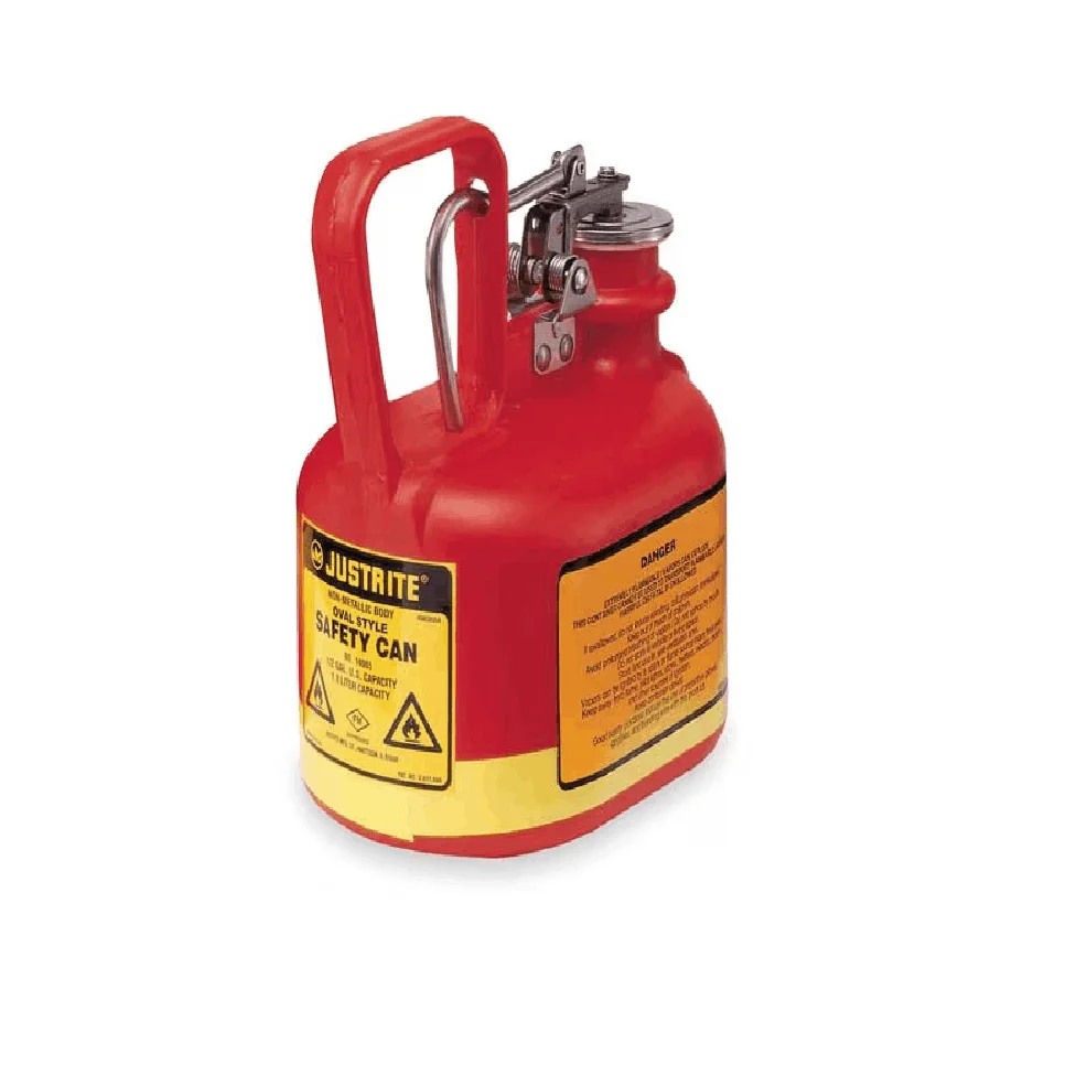 

Safety Can, Polyethylene, 1/2 gal, Red, Not Applicable Dia., Flammables