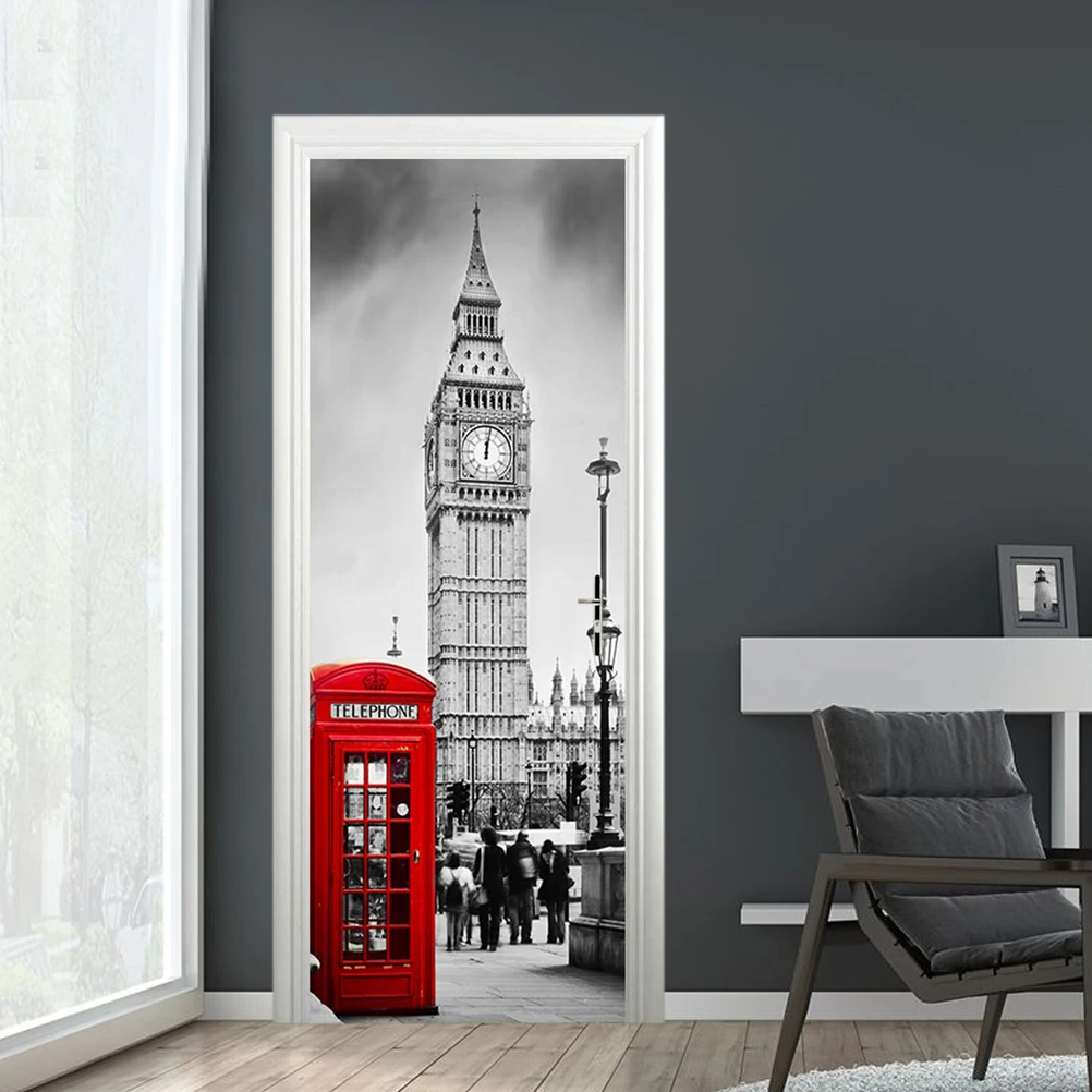 

3 D Waterproof Door Stickers Decoration Wall Decal Self-adhesive 3D Decorate Mural