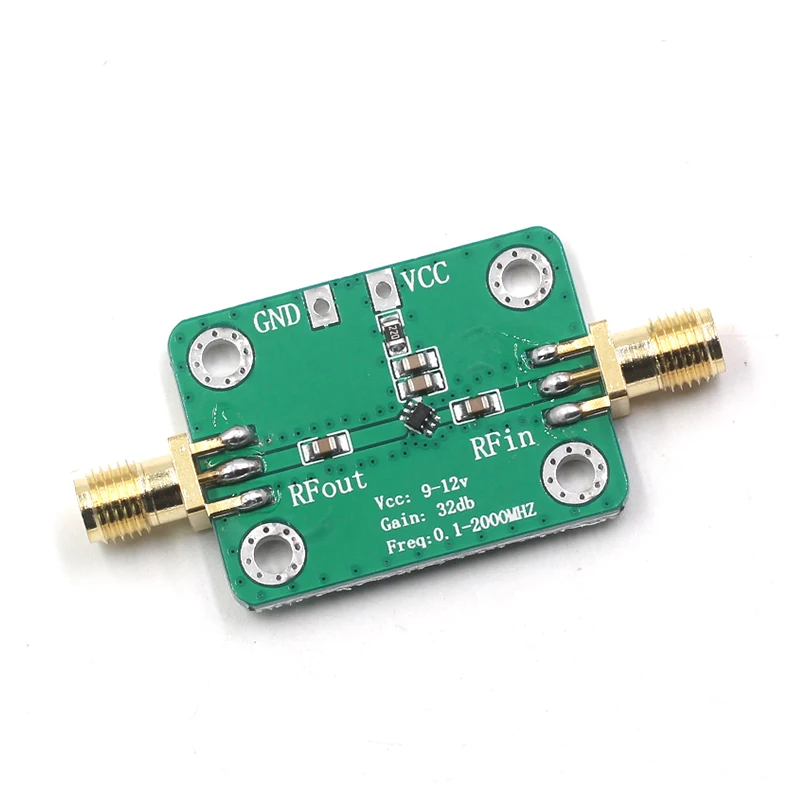 RF wideband low noise amplifier, LNA wideband amplifier module (0.1-3000MHz, gain: 30dB), DC power supply voltage 5~12V