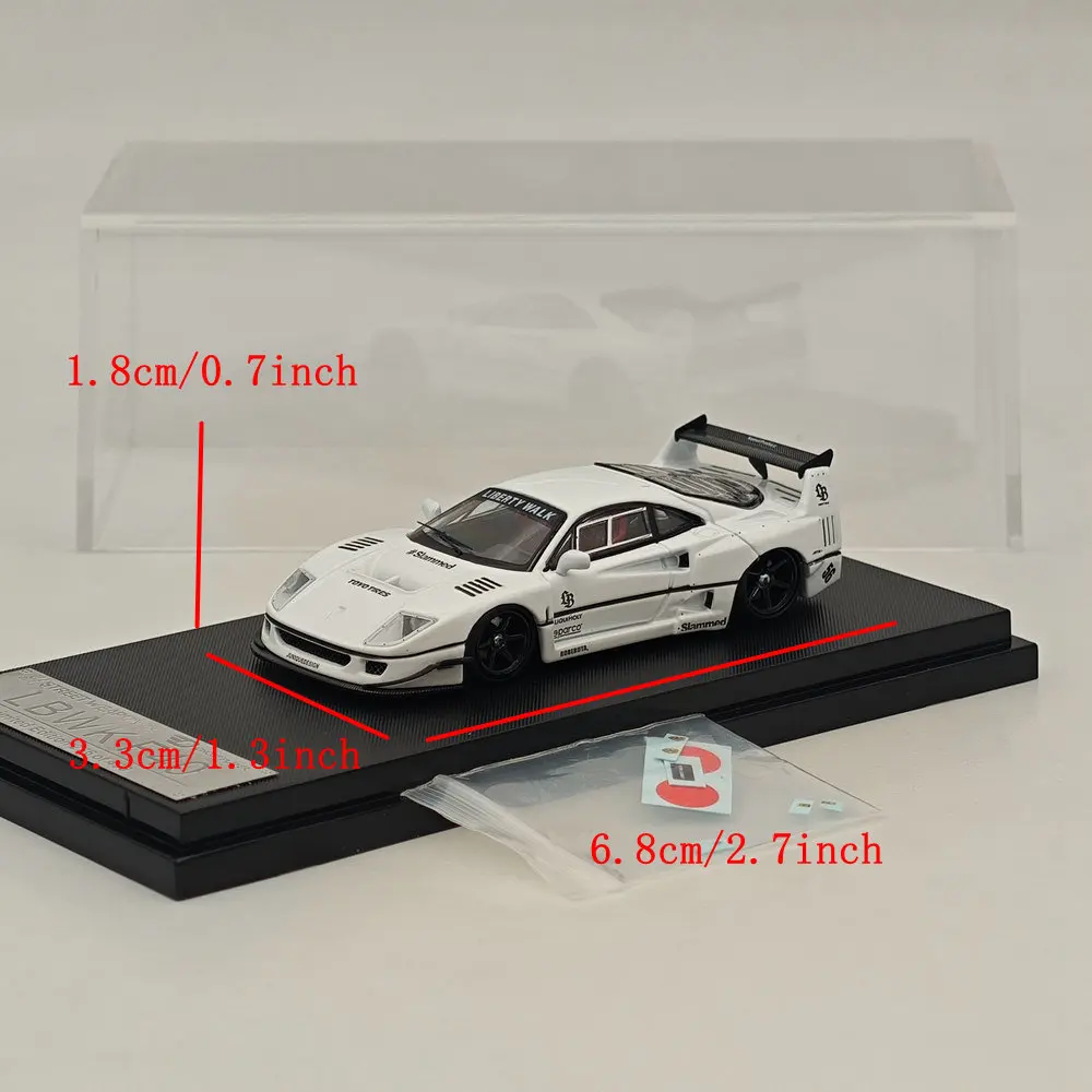 Литая под давлением модель автомобиля LBWK F40, масштаб 1/64, ограниченная серия STREET WARRIOR SW - игрушечный автомобиль из сплава с напуском для дисплея