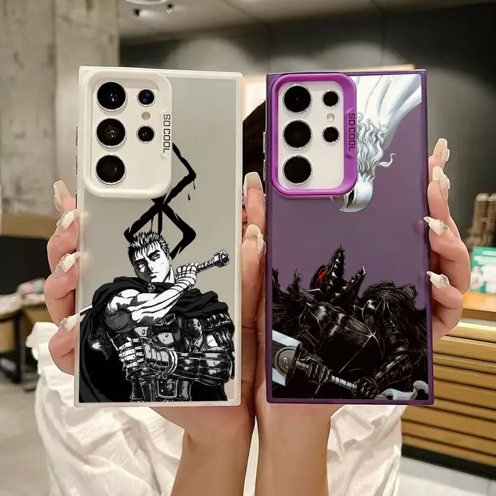 

Japan Anime Berserk Guts Griffith S25 Ultra Case For Samsung Galaxy S25 S24 S23 S22 S21 FE S20 Ultra Plus Shockproof Phone Cover