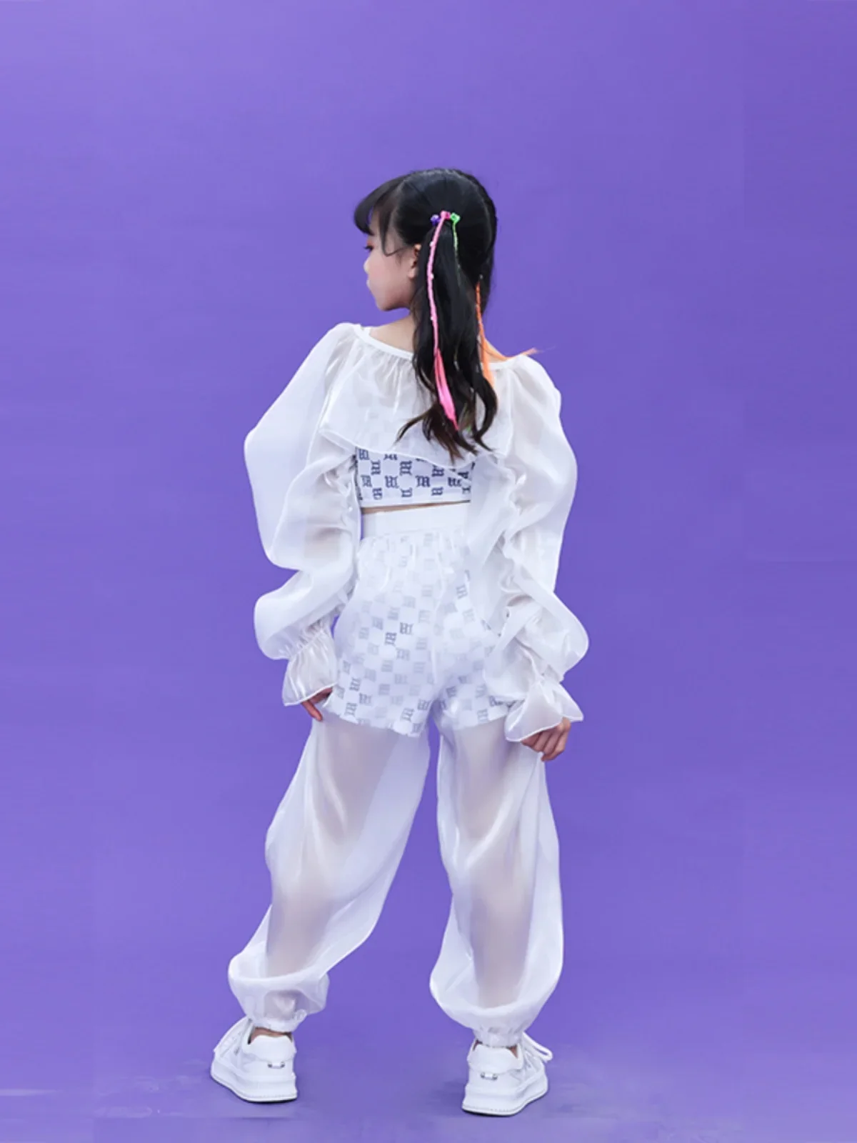 Kids Hip-hop Y2K Jazz Street Modern Dance Costume Girls Stage Modeling Runway Clothes Tide Cool Performance Clothes for Children