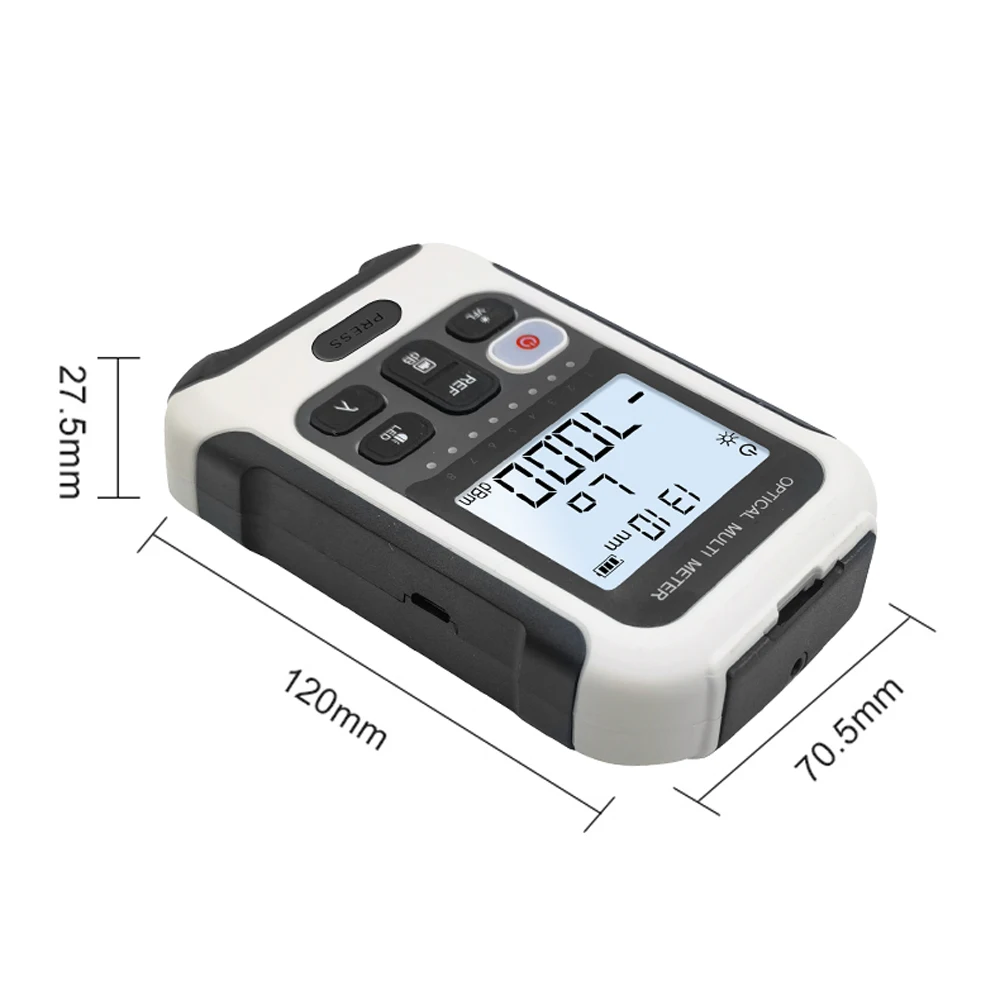 جهاز قياس الطاقة الضوئية المحمول خفيف الوزن 3 في 1، جهاز اختبار الشبكة عالي الدقة، شاشة رقمية، جهاز اختبار الألياف الضوئية مع ضوء LED