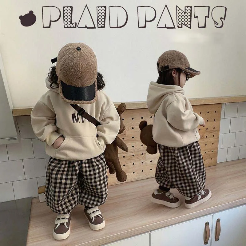 

Fashion Letter Children's Sets Plush Sweate Pants 2pcs Sets Girl's Winter Plush Set New Korean Autumn/Winter Children's Clothing