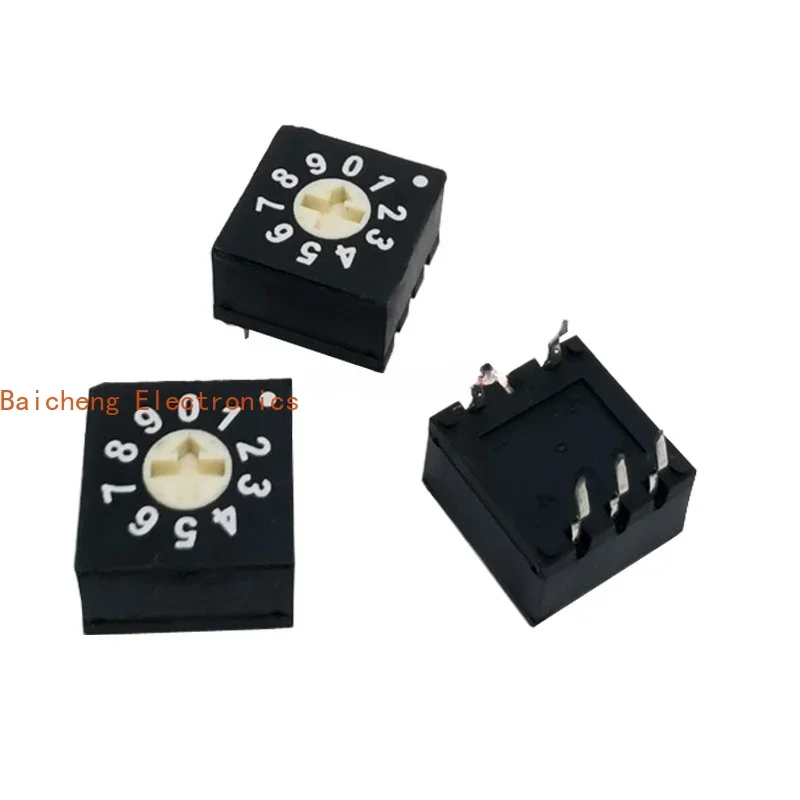 10PCS ERD110AJ digital 0-9 encoding switch 3:2 plug-in 10 gear pulse cross hole