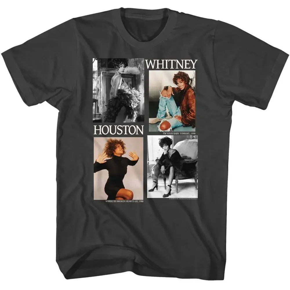 Whitney Houston Picture Blocks Music T Shirt