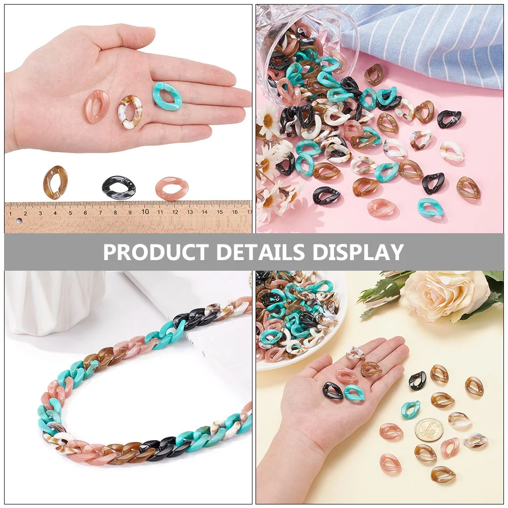 

Acrylic Cloud Charm Link Set H work Bead Rings Jewelry Making Supplies Open Rings Keychain Connections Beautiful Colors
