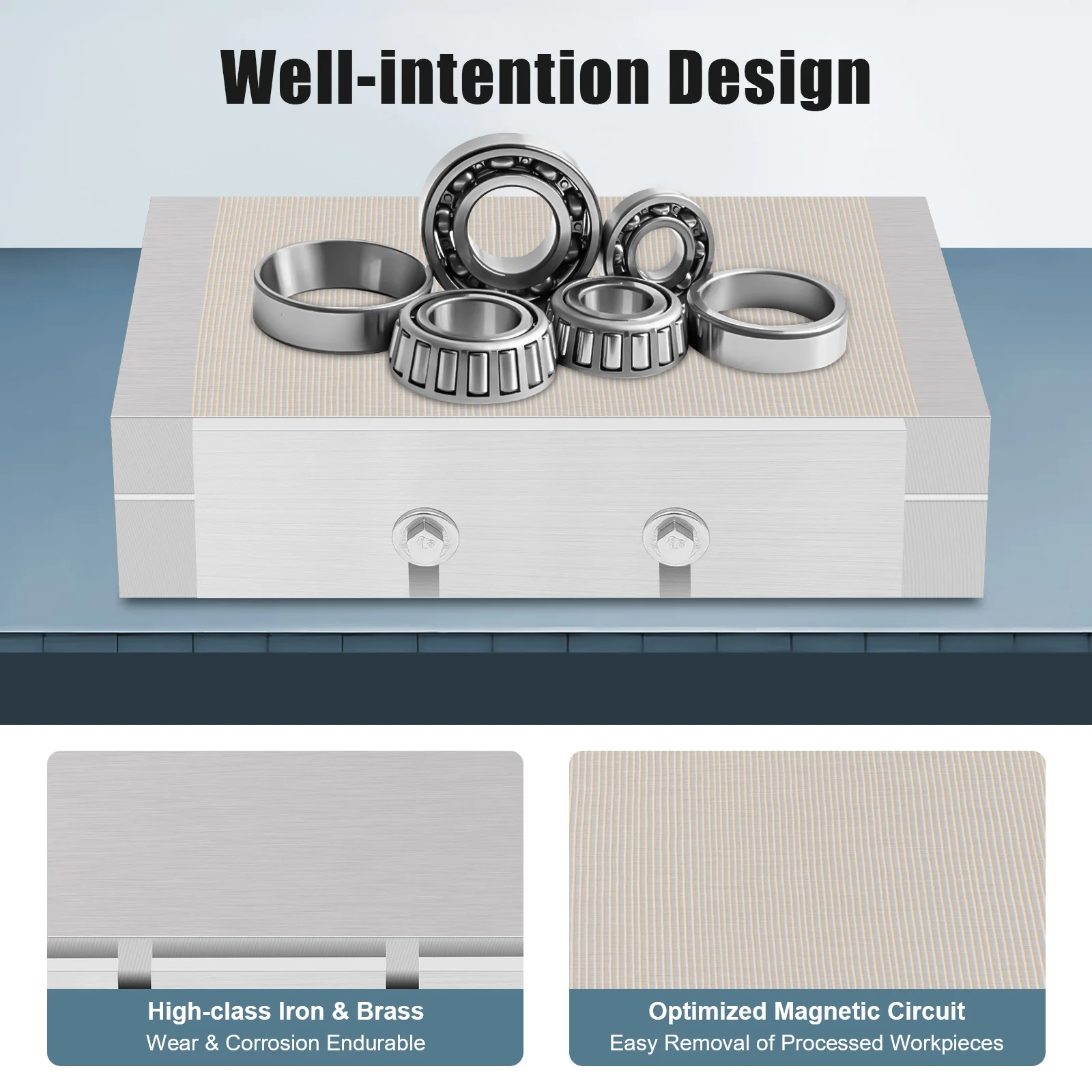 

100-120N Permanent Magnetic Chuck,Rectangular Permanent Magnetic Sucker,Fine Pole Magnetic Chuck,100*175mm/150*350mm/150*450mm
