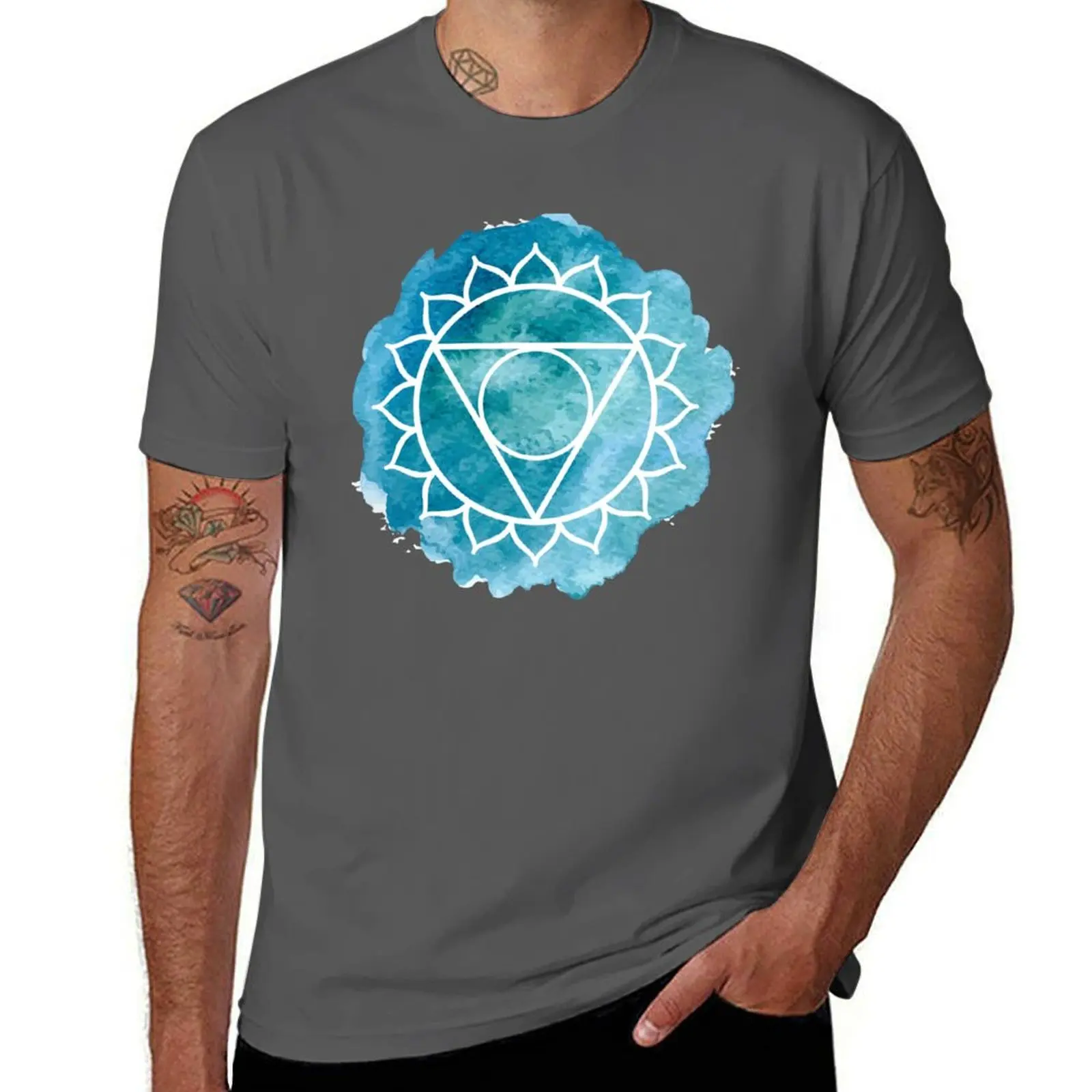 

Throat (Vishuddha) Chakra T-Shirt Water Resistant Casual T-Shirt