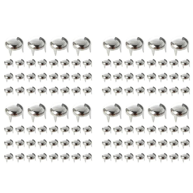 ABRW-800X Rame 8Mm Argento Cono Rotondo Rivetto Rivetto Decorazione Punk Rivetto Argento