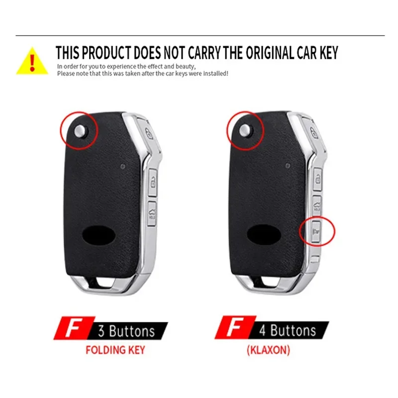 3 4 Botton Metal Car Key Cover Fob Case Shell for KIA Sportage R Stinger GT Sorento Ceed CD Cerato Forte SELTOS 2019 Accessories