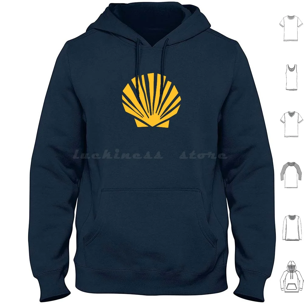 Camino De Santiago | Way Of St James | Scallop Hoodies Long Sleeve Camino De Santiago Camino Santiago Camino Frances