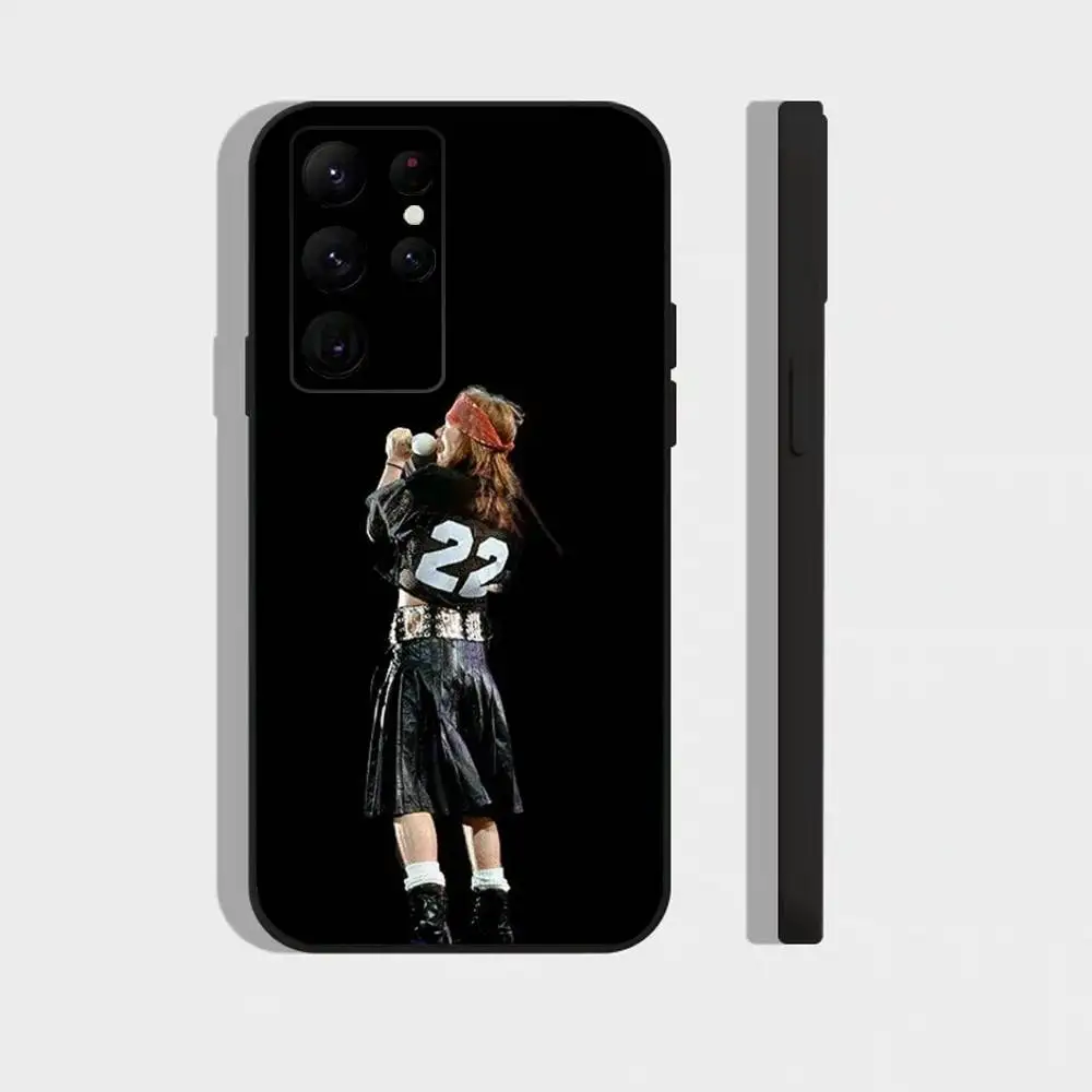 حافظة هاتف G-Guns N A-Axl Rose Roses لهاتف سامسونج S25، S24، S23، S22، S21، S20، Ultra، Plus، FE غطاء ناعم أسود #3