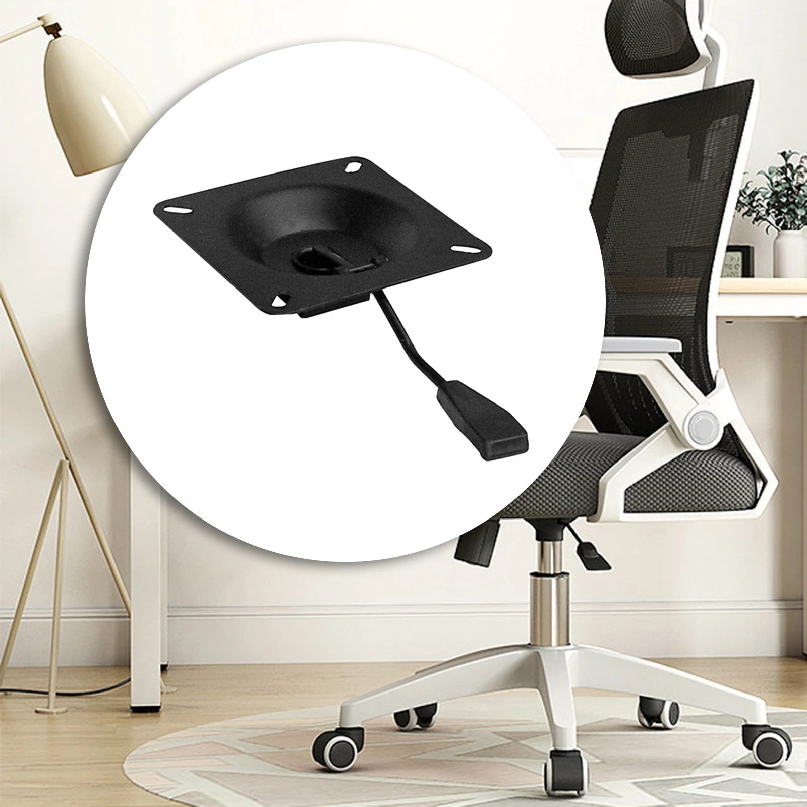 Chaise de Bureau à Base Inclinable et Rotative, Pièce de Rechange, Réglable, pour Salon, Jeu