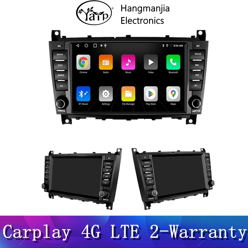 hangmanjia autoradio Navigation Android GPS Carplay pour voiture Mercedes Benz classe C W203 W209 C180 W219  2004 – 2011 NO 2din