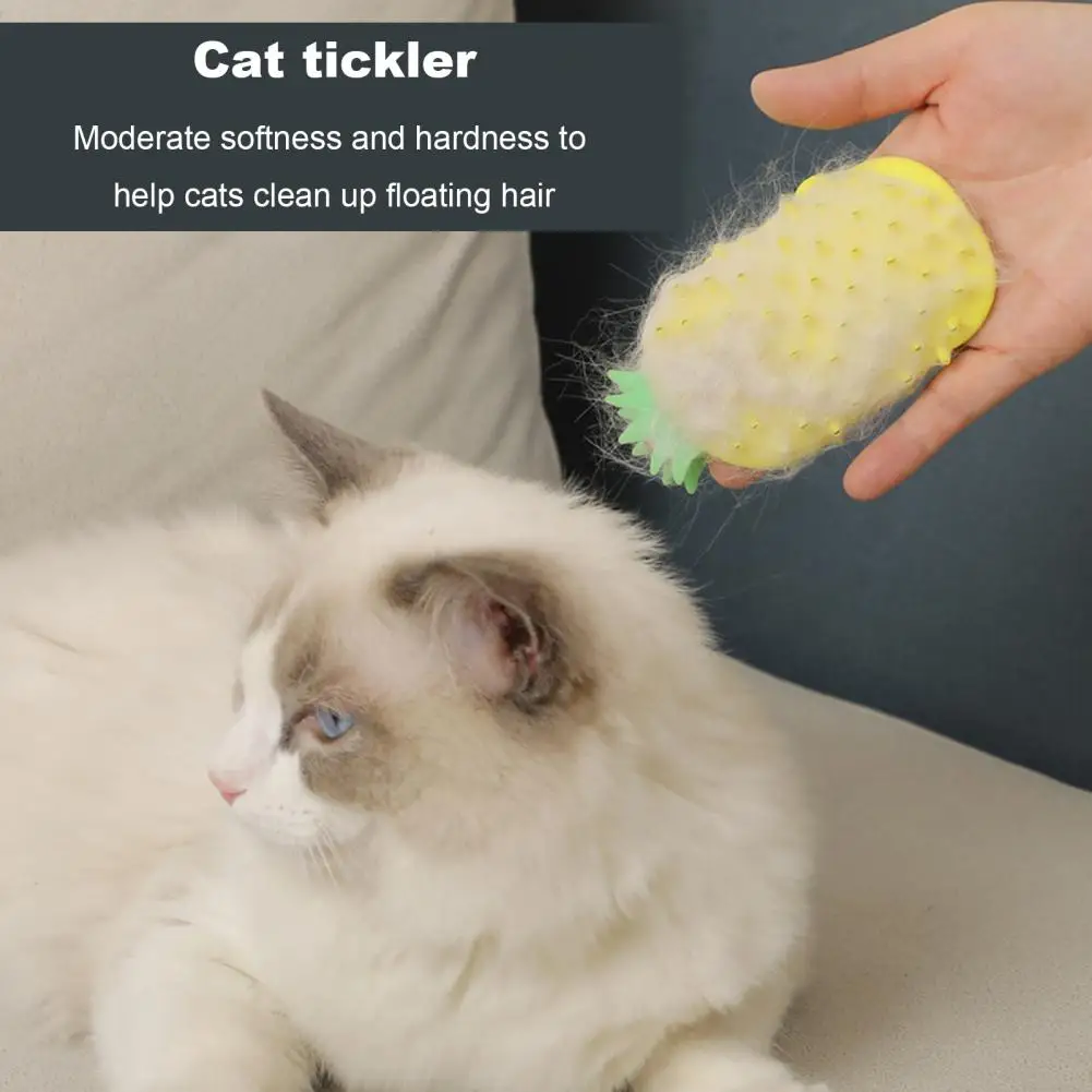 Pet Grooming Brush Silicone Cat Comb for Corner Table Legs Climbing Frame Self Brush Tickling for Pet Shedding Scratching Pet