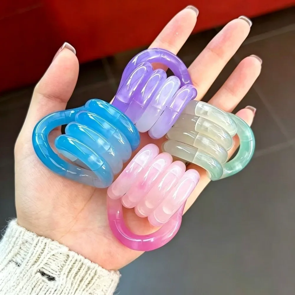 Durable Heat-Activated Fidget Toy Color Changing Deformable Stress Relief Toy Twistable Crystal Clear Vent Toy For Adults