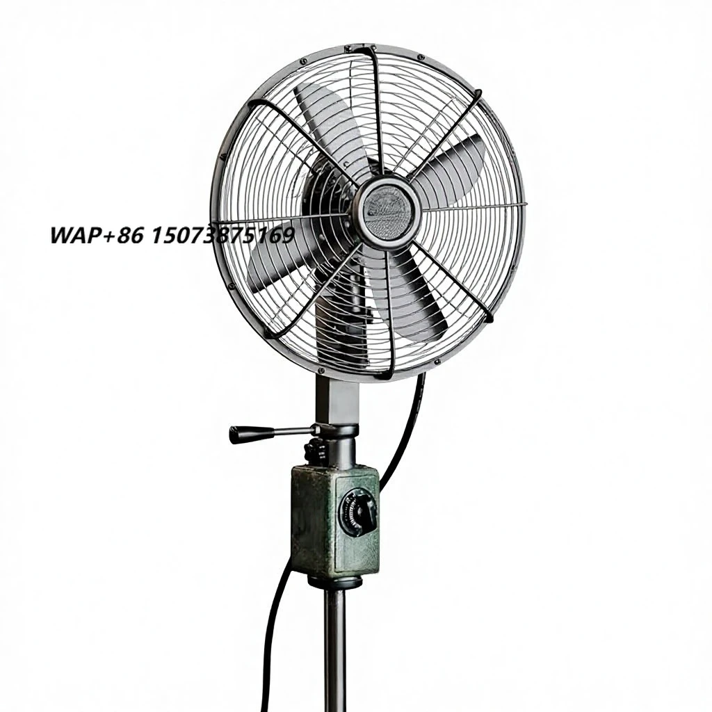 IMASU Retro Mechanical Electric Fan Home Silent Metal Vertical Floor Fan Air Circulation Shaking Nostalgic