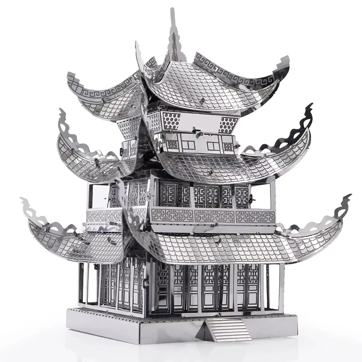 3D Metall Puzzle Yue Yang Turm Chinesische Klassische Architektur Montage Modell Kits DIY Laser Cut Puzzle Spielzeug Für Kinder Erwachsene