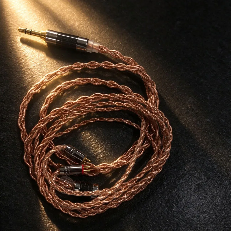 AXAP Terra 4 Core Pure Copper IEM Upgrade Cable,3.5/4.4mm,0.78 2Pin Connector,HiFi In-ear Earphone Audio Wire image 6