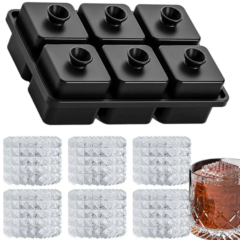 

Reusable Ice Ball Molds Round Silicone Ice Cube Tray Reusable Ice Mold Food-Grade Ice Ball Maker Easy Release With Funnel Wine